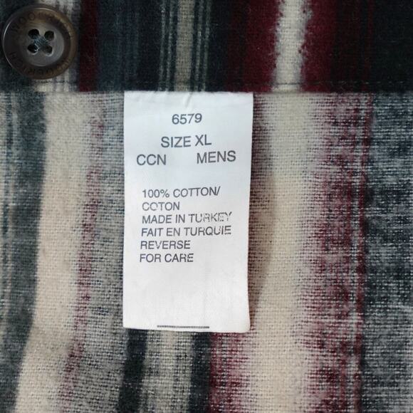 Woolrich Tribal Flannel Shirt Mens XL Multi-Color Striped Aztec Southwestern - Picture 15 of 16